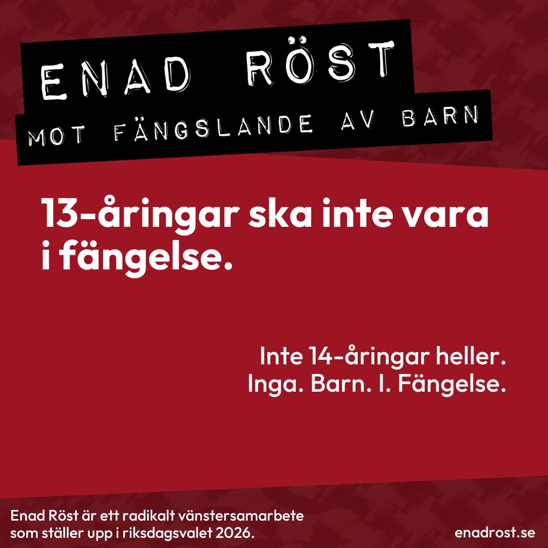 Enad Röst ställer sig emot att fängsla barn.
