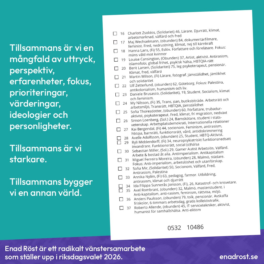Baksidan av valsedel till riksdagen.
