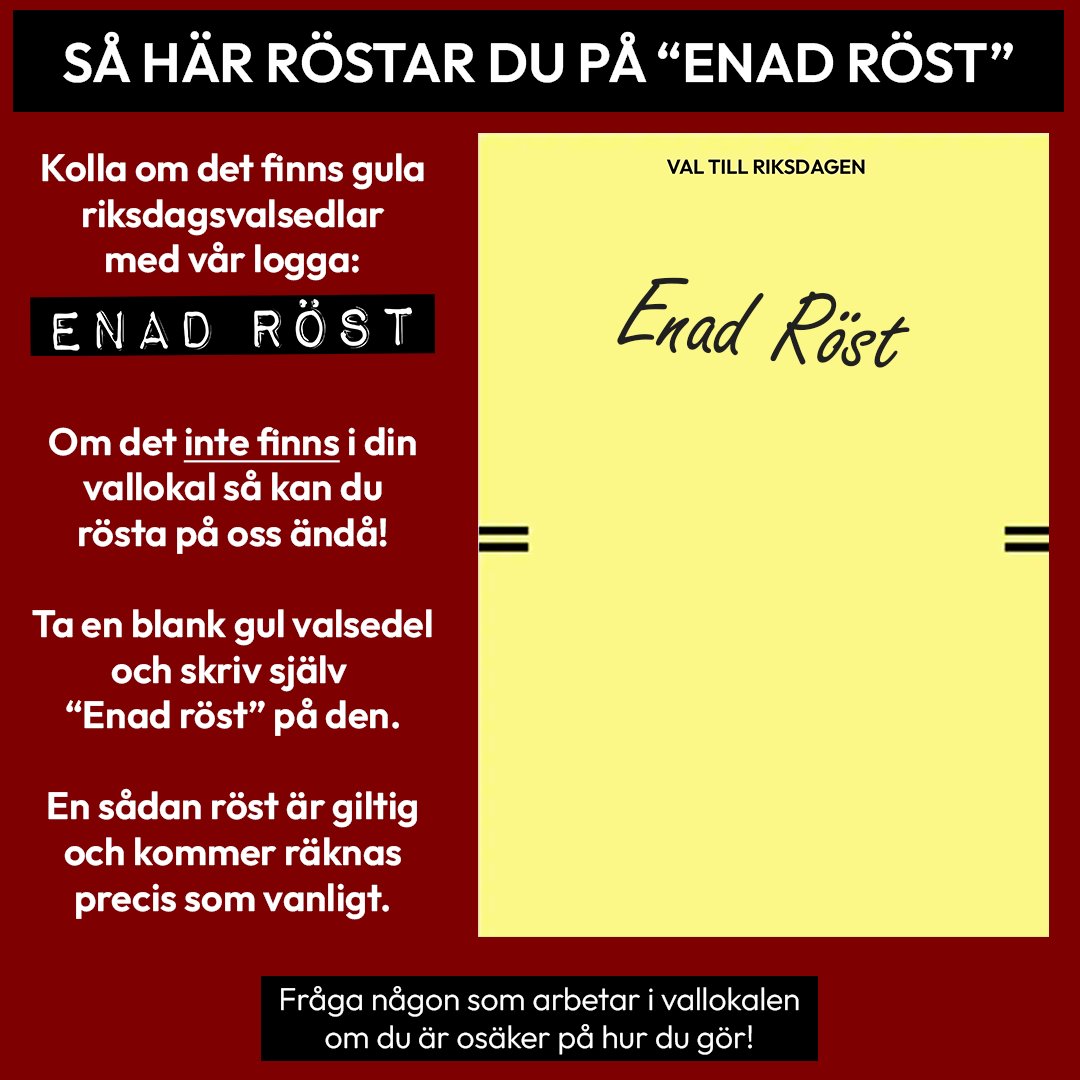 Bilden visar instruktioner för hur du röstar på 