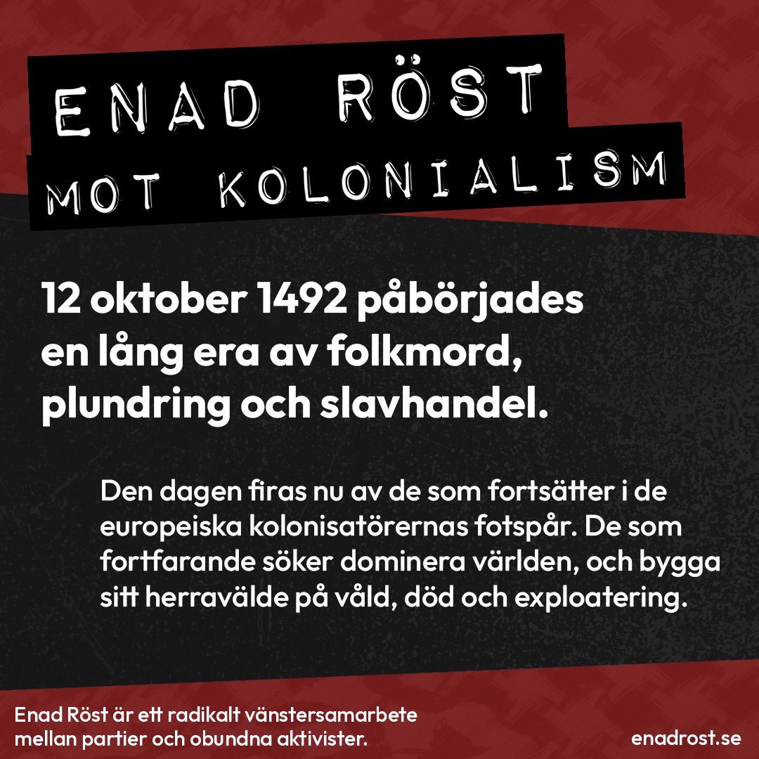 Vit text mot mörk bakgrund, med röda kanter längst upp och ner på bilden. Längst upp står det 