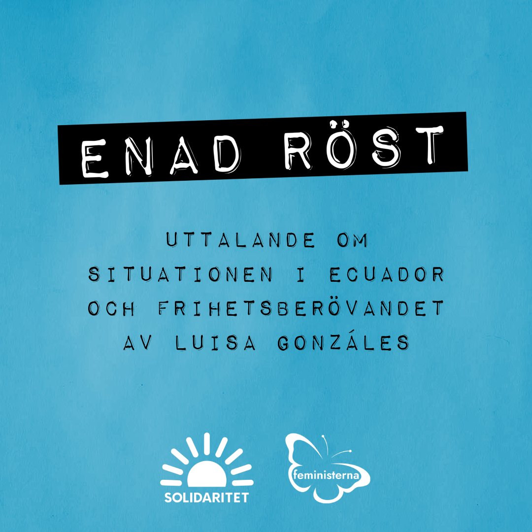 Enad Rösts logga och sedan svart text på ljusblå bakgrund: 